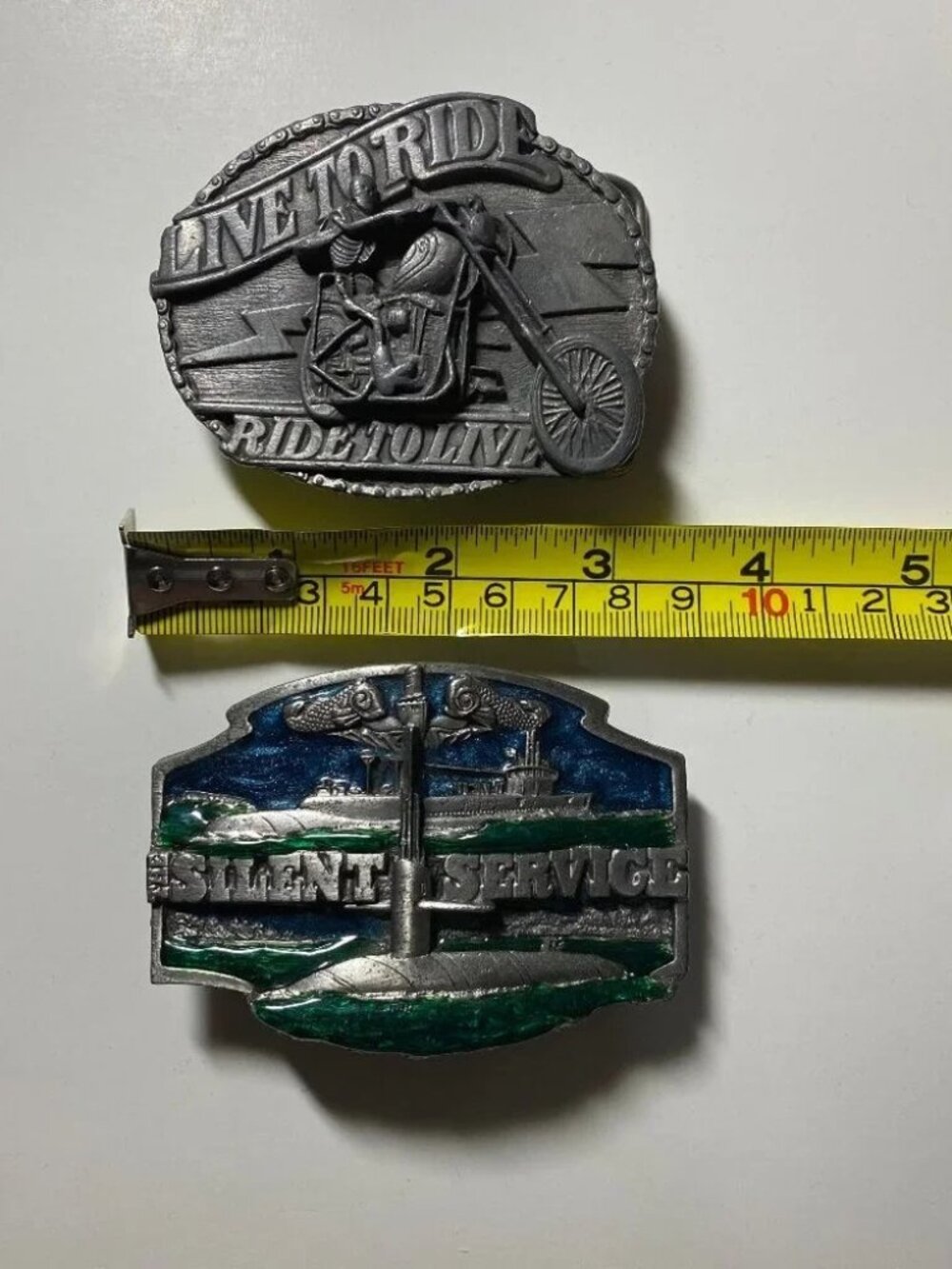 lot of 2 vintage 90s siskiyou belt buckle preowned